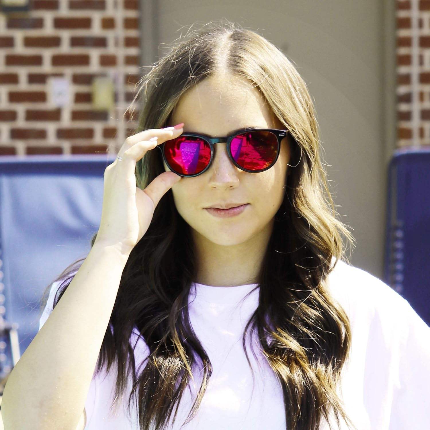 Solize Candy Girl - Black and Silver to Pink by DelSol for Unisex - 1 Pc Sunglasses
