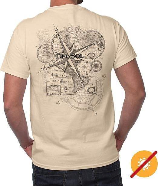 Men Classic Crew Tee - Lost Atlas by DelSol for Men - 1 Pc T-Shirt (Large)