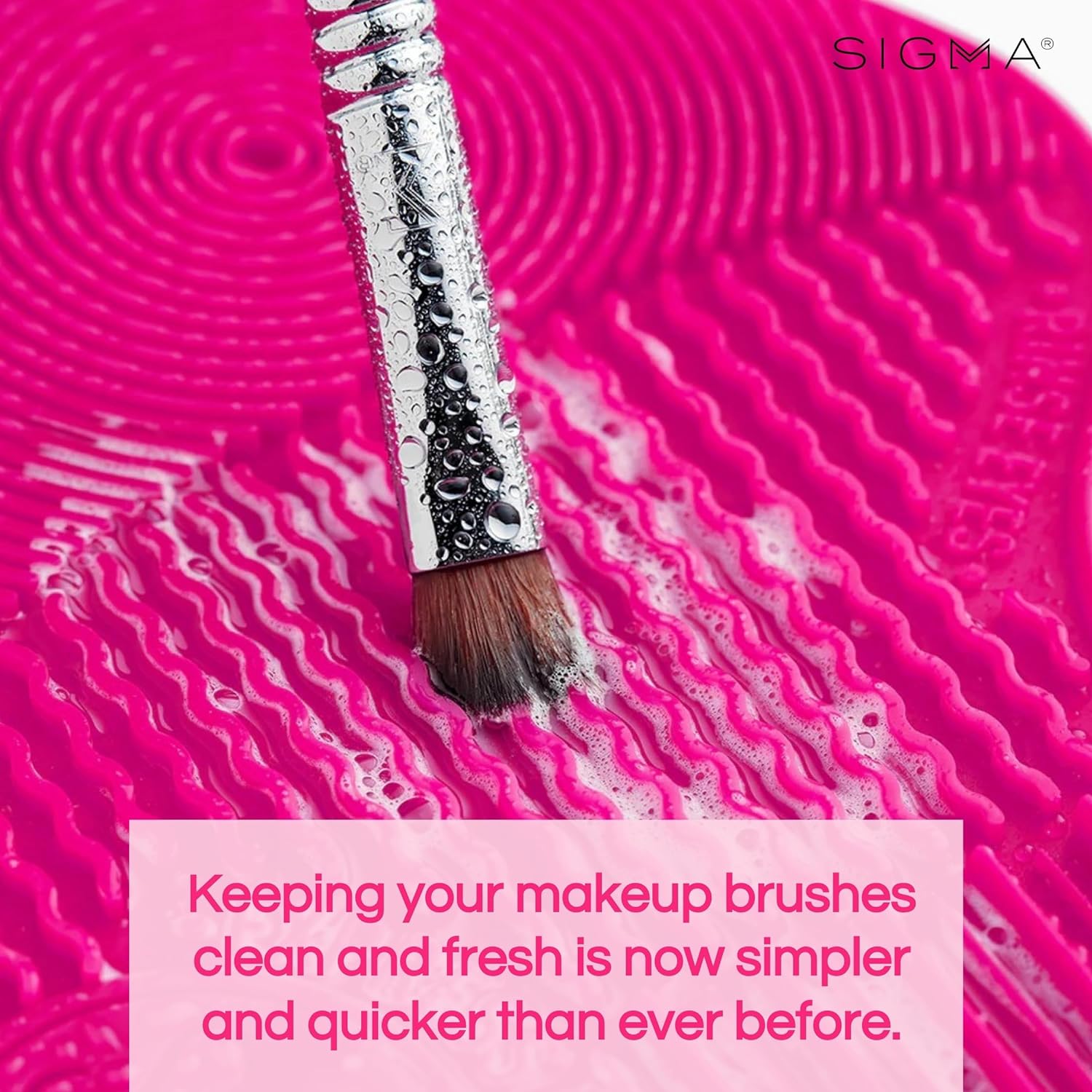 Sigma Spa Express Brush Cleaning Mat - Pink by SIGMA for Women - 1 Pc Brush Cleaner