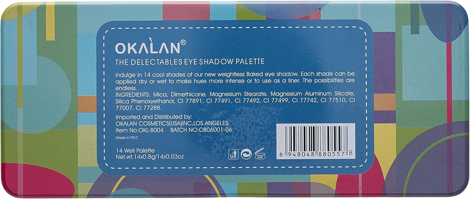 OKALAN The Delectables Eyeshadow Palette B Display Set, 6 Pieces