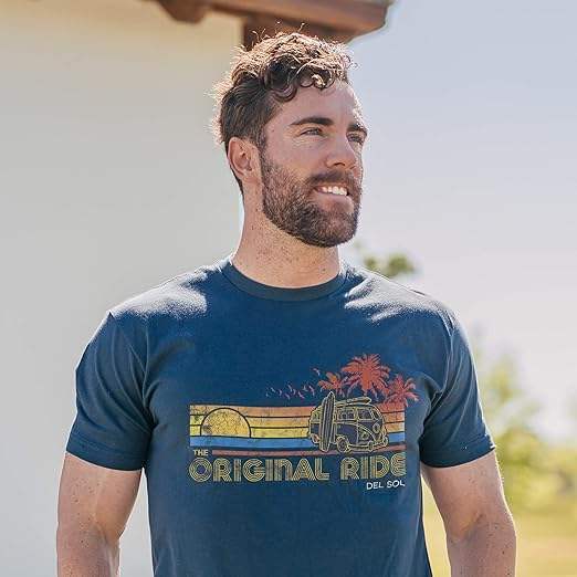 Men Crew Tee - Original Ride - Indigo by DelSol for Men - 1 Pc T-Shirt (Large)