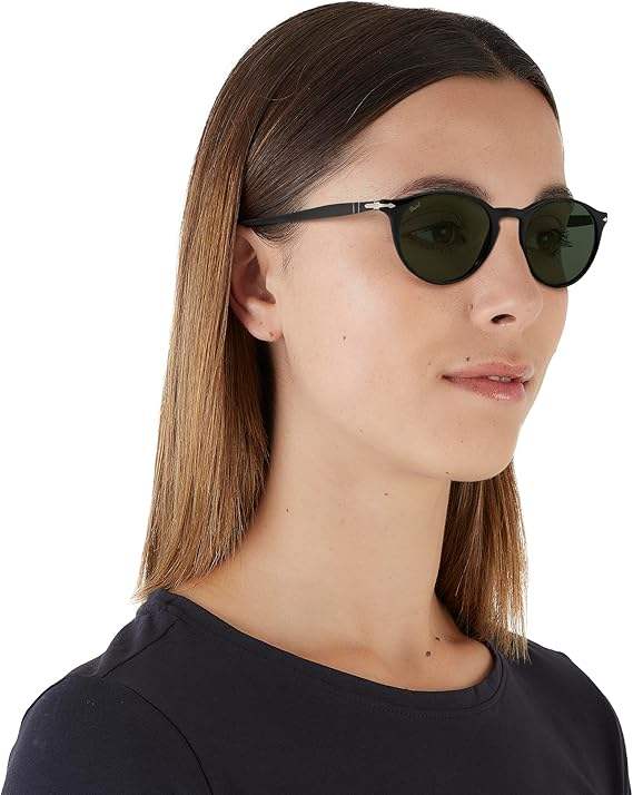 Persol PO3092SM 9014-58 - Black-Green Polarized by Persol for Men - 50-19-145 mm Sunglasses
