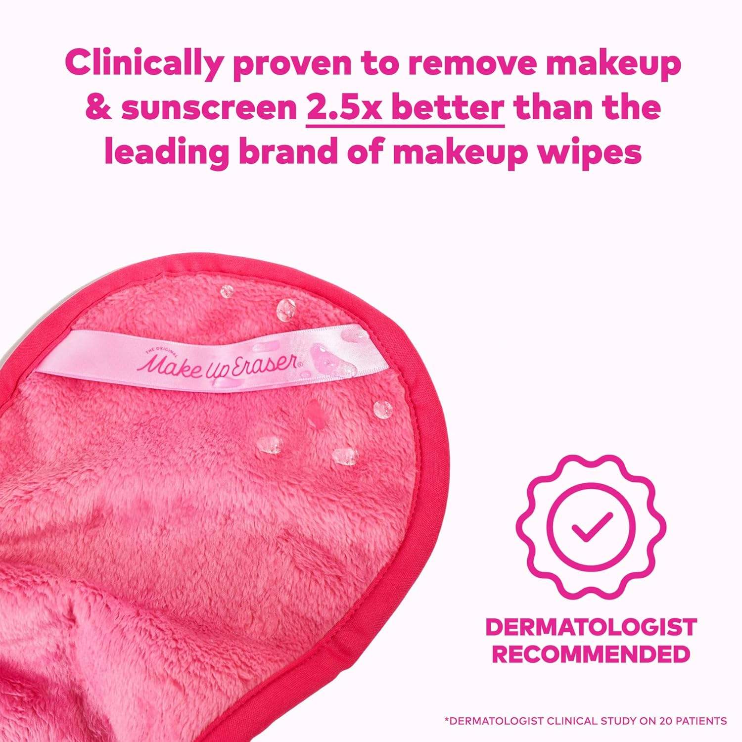 Makeup Remover Cloth - Pink by MakeUp Eraser for Women - 1 Pc Cloth