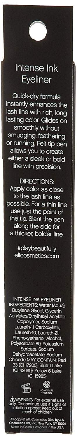e.l.f. Intense Ink Eyeliner - Blackest Black