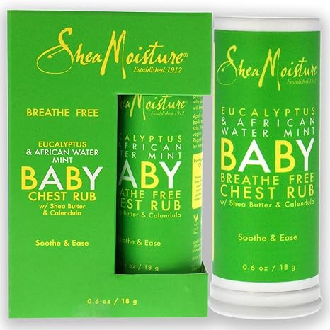 Eucalyptus and African Water Mint Baby Chest Rub by Shea Moisture for Unisex - 0.6 oz Ointment