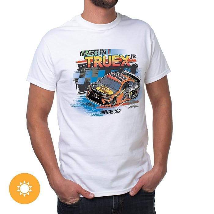 NASCAR Mens Classic Crew Tee - Martin Truex Jr - 2 White by DelSol for Men - 1 Pc T-Shirt (XL)