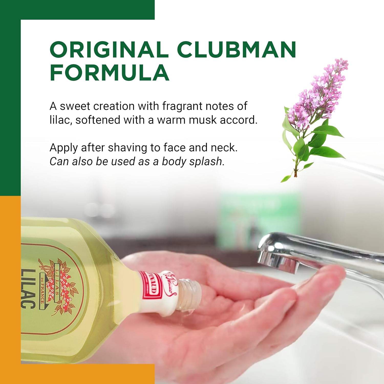 CLUBMAN Lilac Vegetal After Shave Lotion, 6 oz
