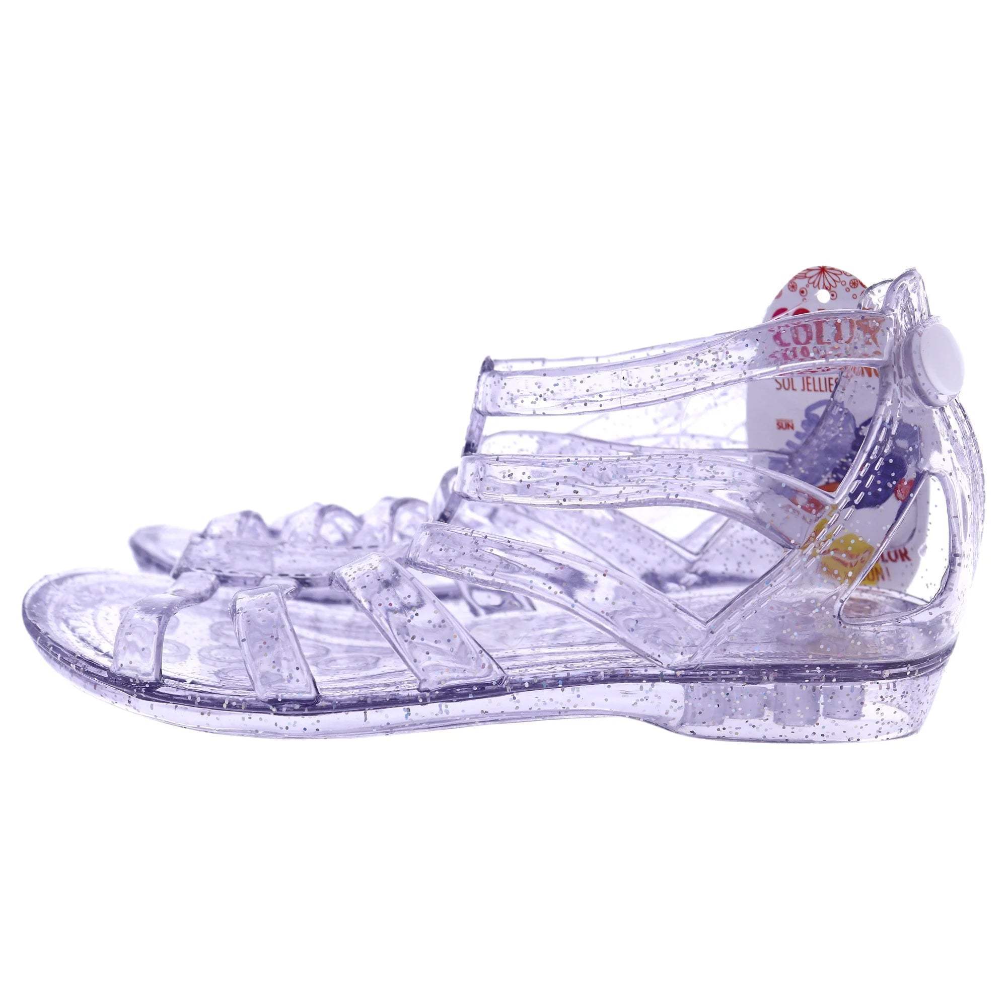 Gladiator Girl Jellies Sandal - 11 Purple by DelSol for Kids - 1 Pair Sandals