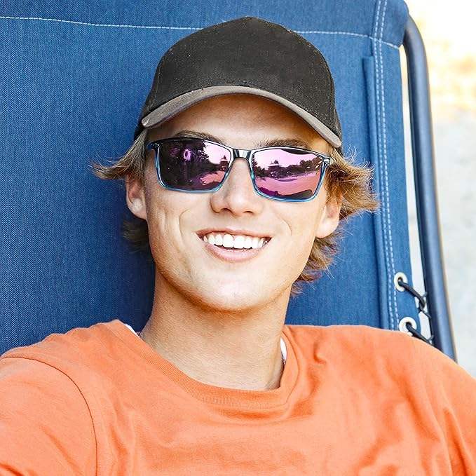 Solize Good Vibes Only - Clear-Blue by DelSol for Unisex - 1 Pc Sunglasses