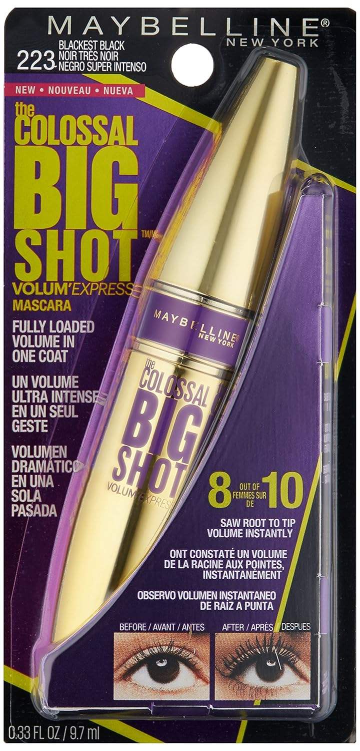 MAYBELLINE The Colossal Big Shot Washable Mascara - Blackest Black