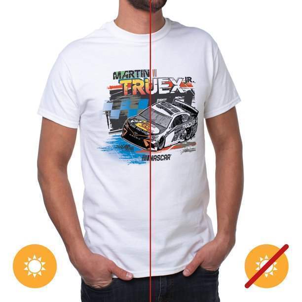 NASCAR Mens Classic Crew Tee - Martin Truex Jr - 2 White by DelSol for Men - 1 Pc T-Shirt (S)