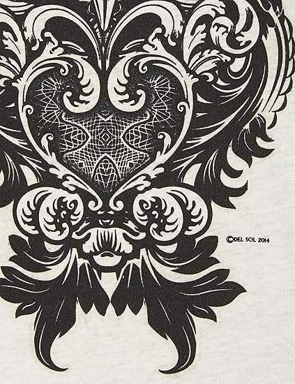 Women Crew Tee - Ornate Owl - Grey by DelSol for Women - 1 Pc T-Shirt (Large)