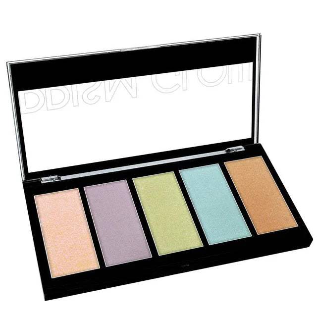 KLEANCOLOR 5 Color Prismatic Highlighter Palette Display Set, 24 Pieces