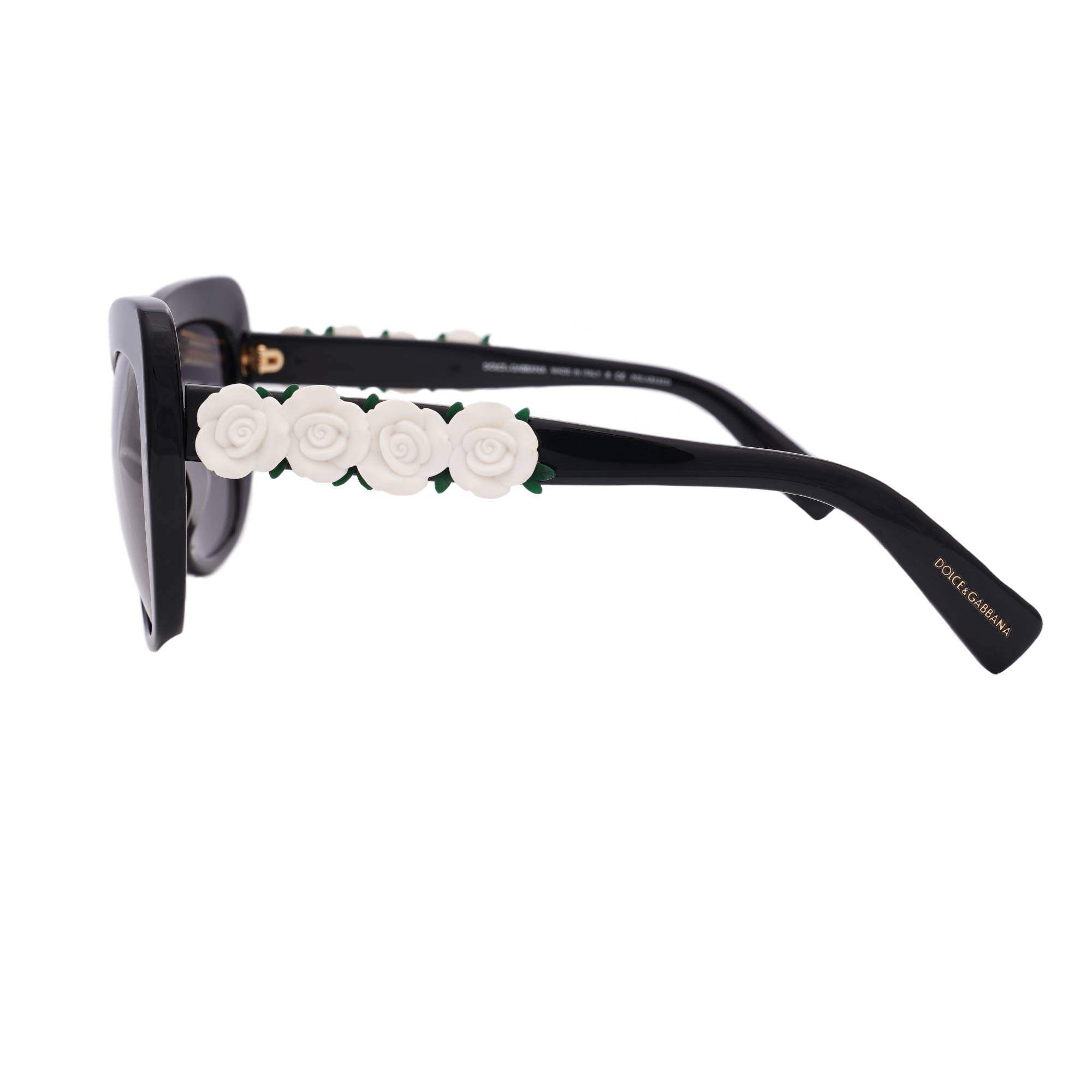 Dolce and Gabbana DG 4252 921-81 - Black-Polar Grey Polarized by Dolce and Gabbana for Women - 55-20-140 mm Sunglasses