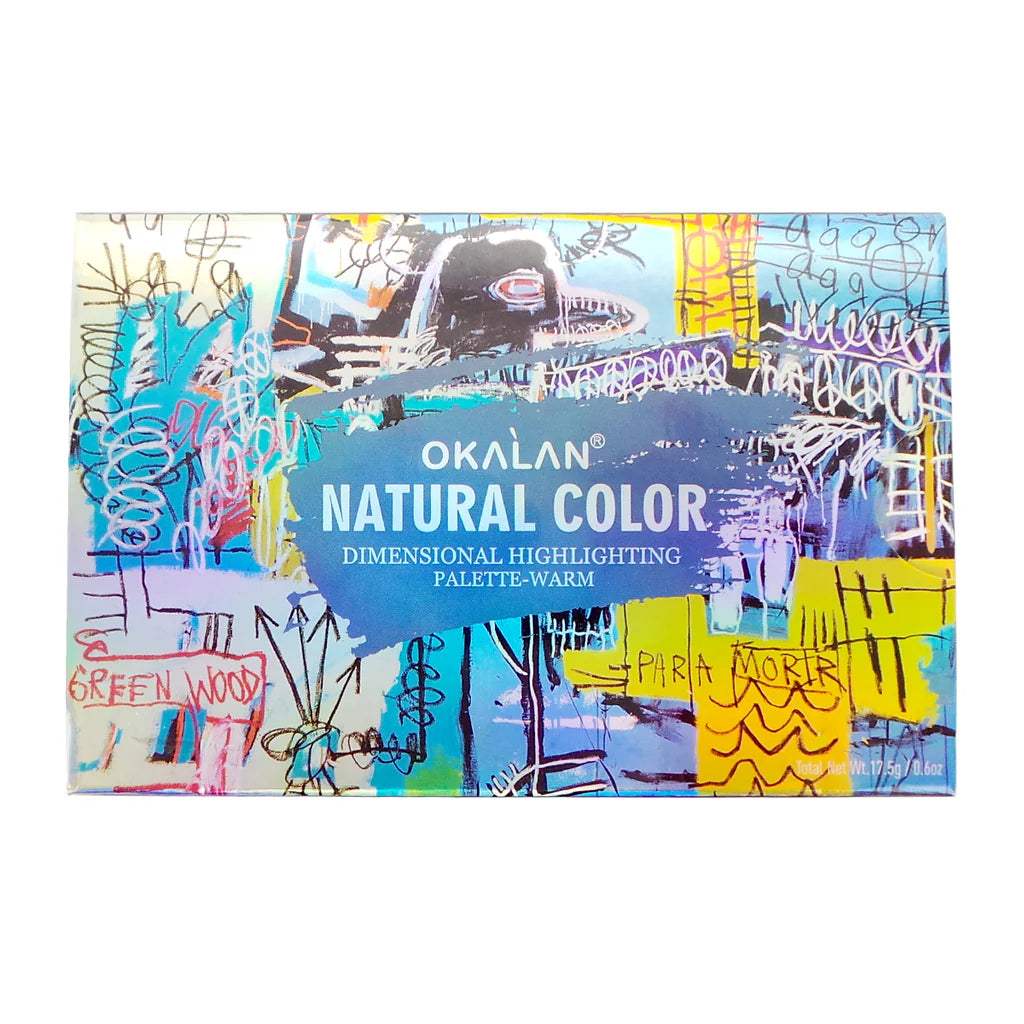 OKALAN Natural Color Dimensional Highlight Palette - Warm Display Set, 12 Pieces
