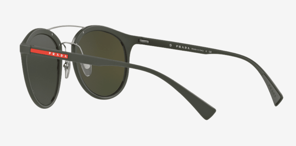 Prada SPS 04R UFI-5M0 - Green Rubber-Brown Orange by Prada for Men - 54-21-135 mm Sunglasses