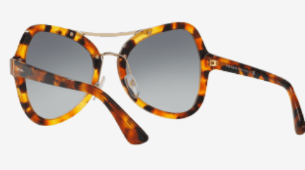 Prada SPR 18S UF3-4R2 - Spotted Havana-Blue Gradient by Prada for Women - 55-20-135 mm Sunglasses