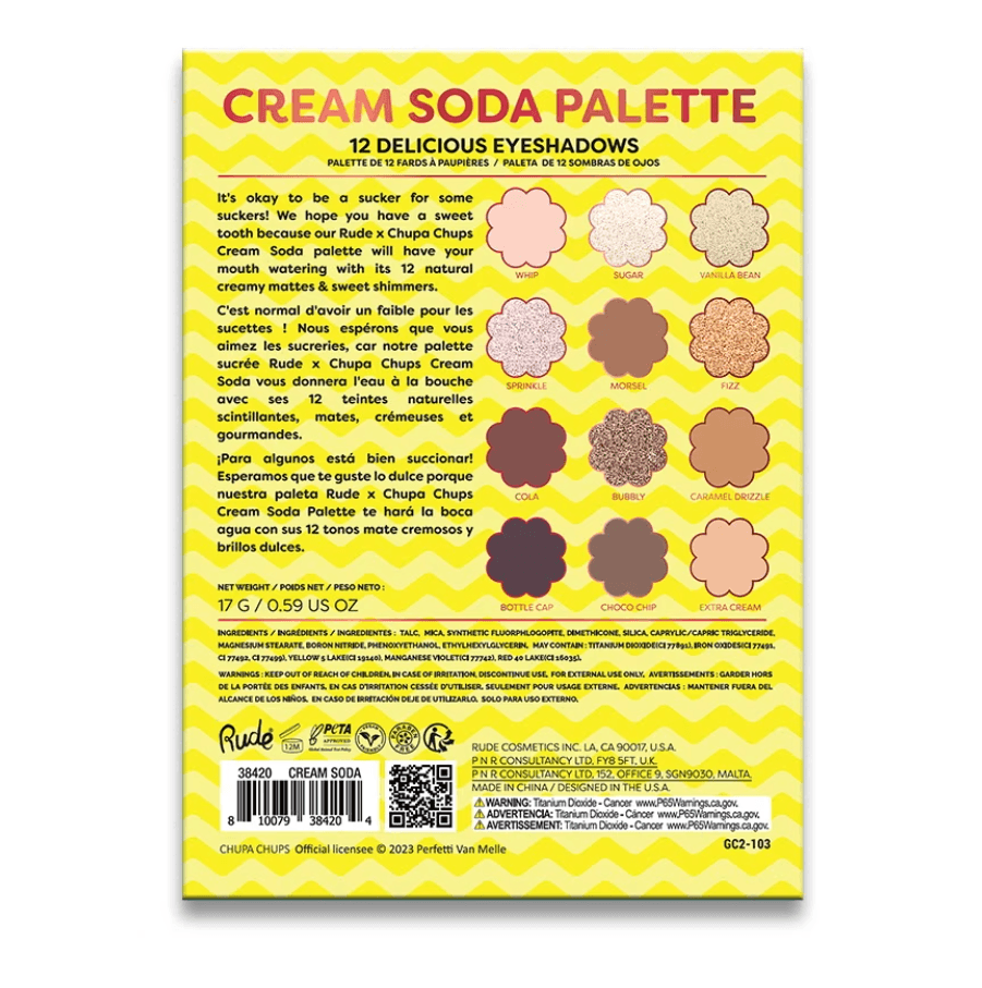RUDE Chupa Chups Cream Soda 12 Color Palette