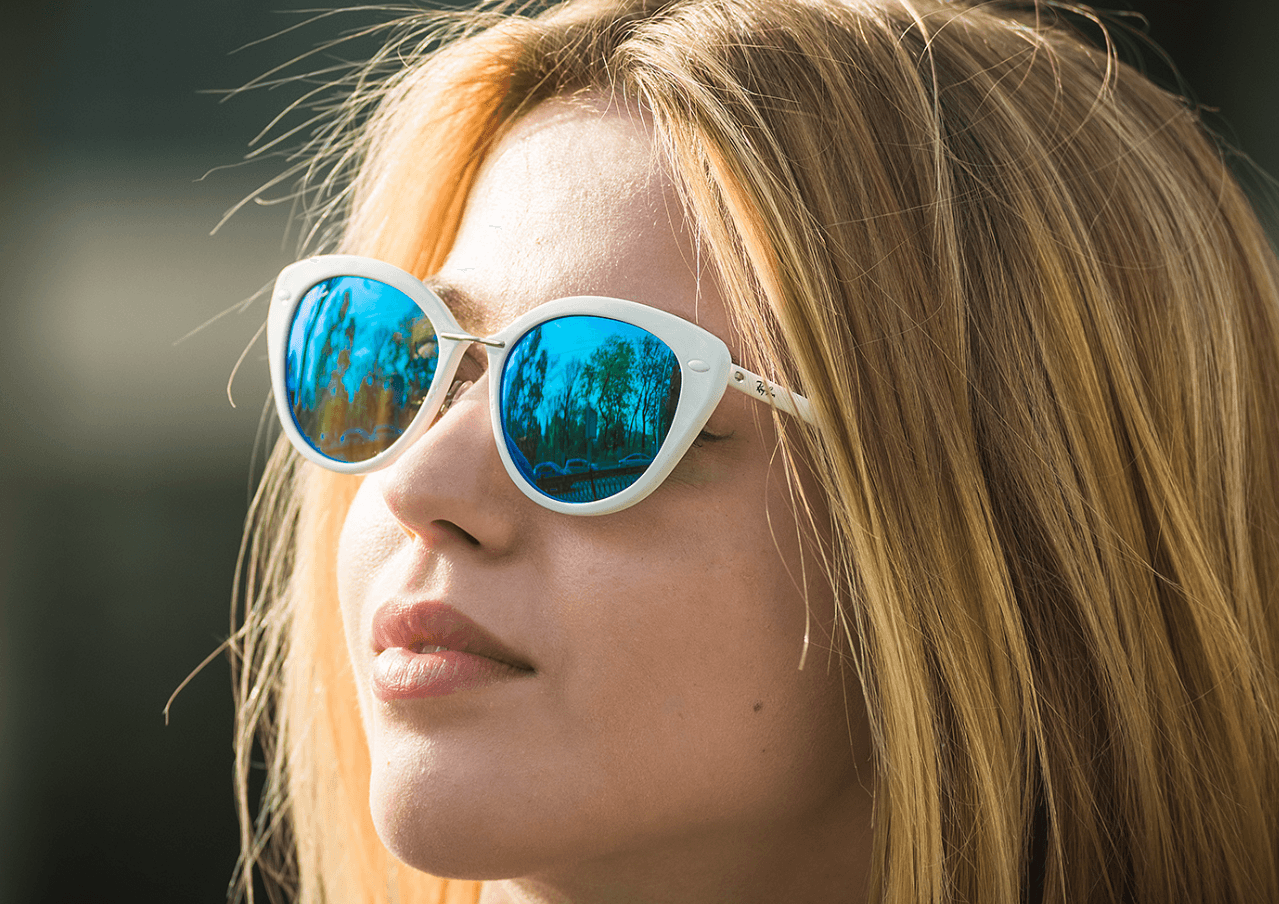 Ray Ban RB 4250 671-55 - White-Blue by Ray Ban for Women - 52-18-140 mm Sunglasses