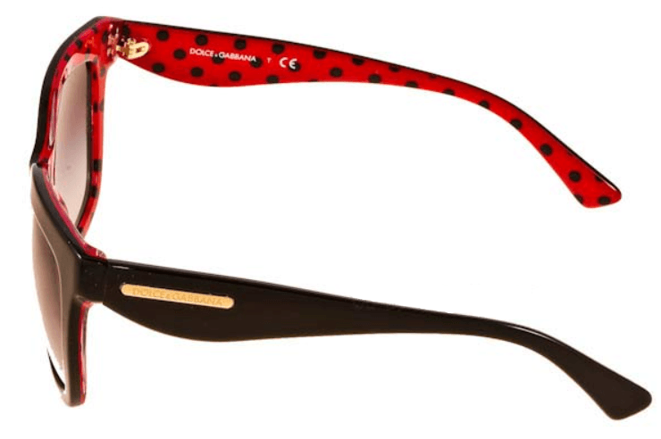 Dolce and Gabbana DG 4197 2871-8G - Black-Pois Black-Red-Grey Gradient by Dolce and Gabbana for Women - 53-21-140 mm Sunglasses