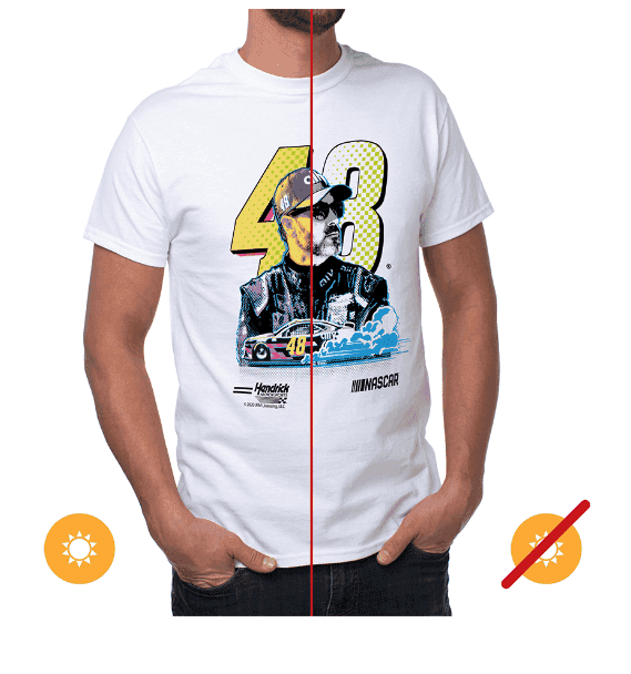 NASCAR Mens Classic Crew Tee - Jimmie Johnson - 4 White by DelSol for Men - 1 Pc T-Shirt (L)