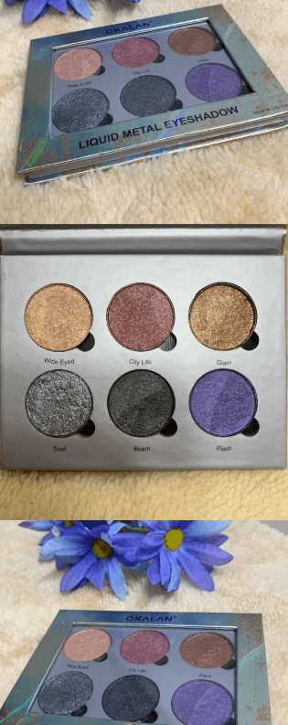 OKALAN Liquid Metal Eyeshadow Display Set, 12 Pieces