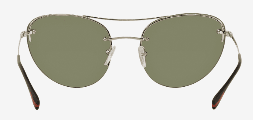 Prada SPS 51R 1BC-5K2 - Silver-Green Silver by Prada for Women - 59-18-135 mm Sunglasses