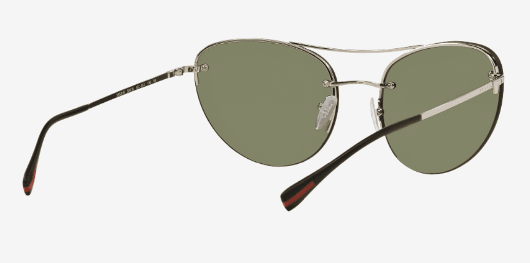 Prada SPS 51R 1BC-5K2 - Silver-Green Silver by Prada for Women - 59-18-135 mm Sunglasses