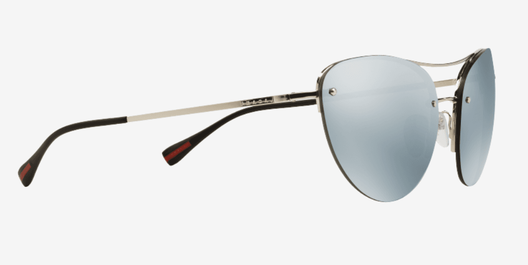 Prada SPS 51R 1BC-5K2 - Silver-Green Silver by Prada for Women - 59-18-135 mm Sunglasses