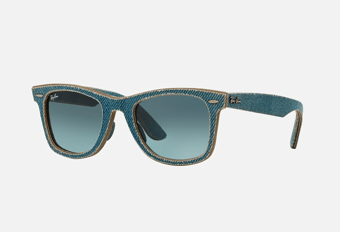 Ray Ban RB 2140 1163/71 Wayfarer Denim - Blue Denim Blue/Grey Gradient by Ray Ban for Unisex - 50-22-150 mm Sunglasses