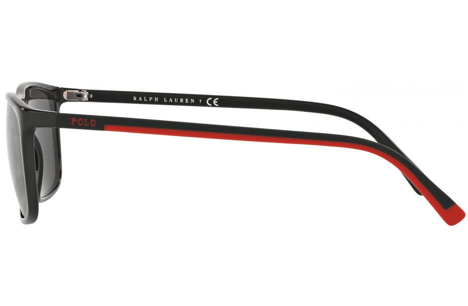 Polo Ralph Lauren PH 4115 5001-87 - Shiny Black-Grey by Ralph Lauren for Men - 57-16-145 mm Sunglasses