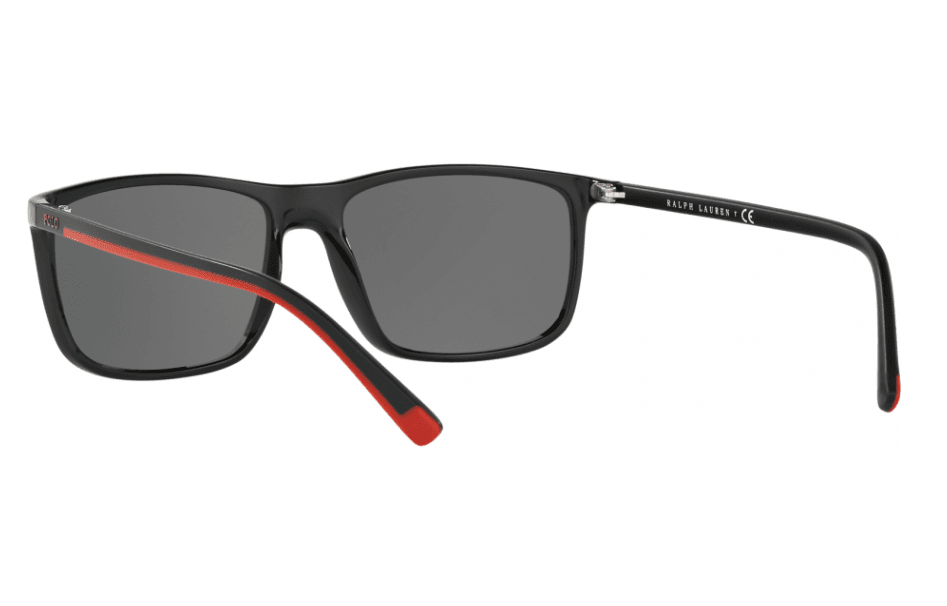 Polo Ralph Lauren PH 4115 5001-87 - Shiny Black-Grey by Ralph Lauren for Men - 57-16-145 mm Sunglasses