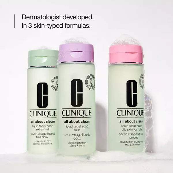 All About Clean Liquid Facial Soap Oily Skin Formula by Clinique for Unisex - 6.7 oz Soap