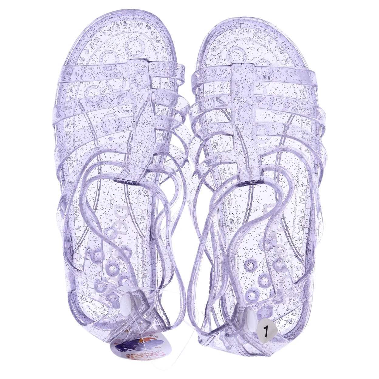 Gladiator Girl Jellies Sandal - 11 Purple by DelSol for Kids - 1 Pair Sandals