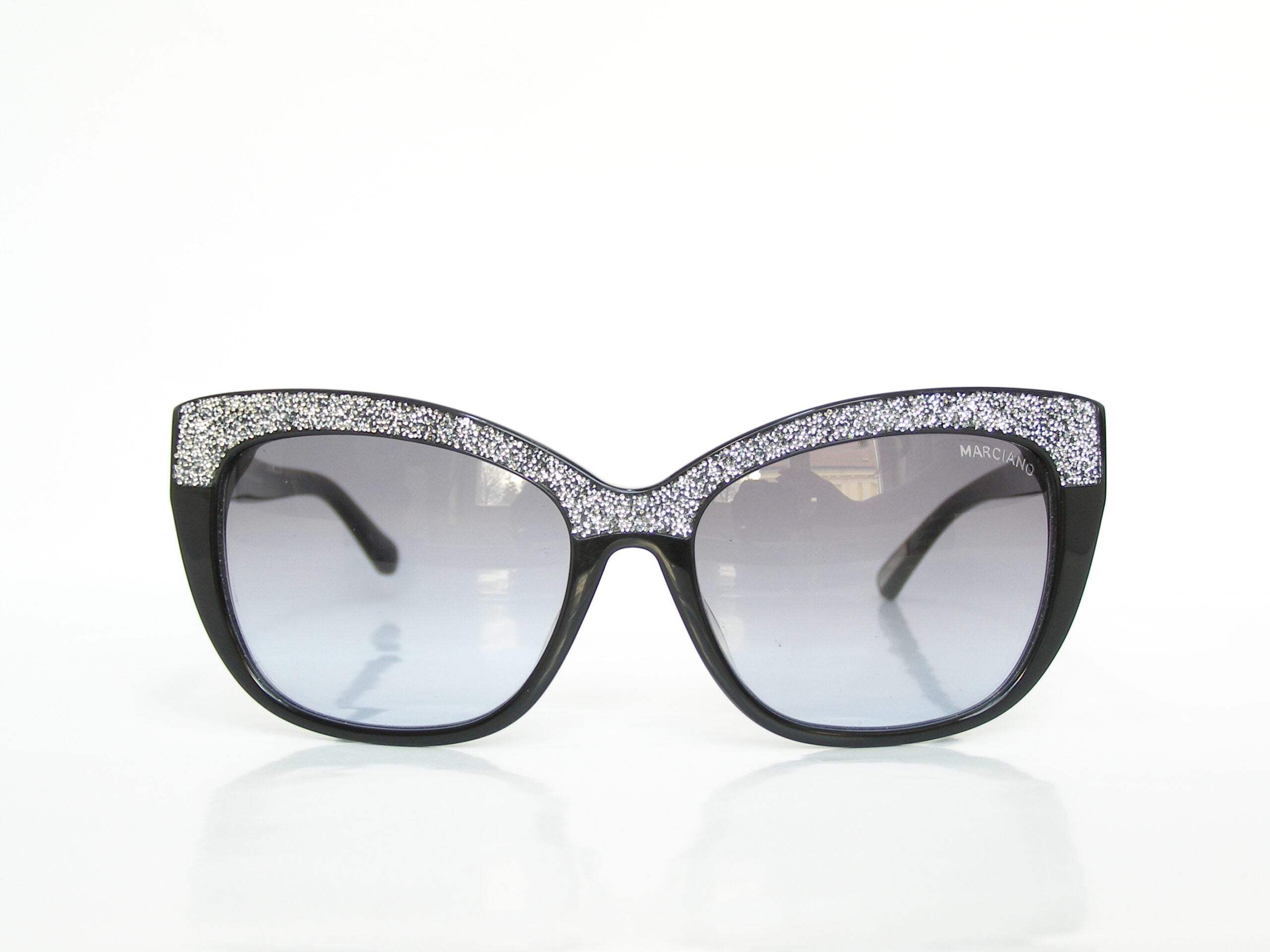 Guess GM 730 01B Marciano - Shiny Black-Gradient Smoke by Guess for Women - 55-16-135 mm Sunglasses