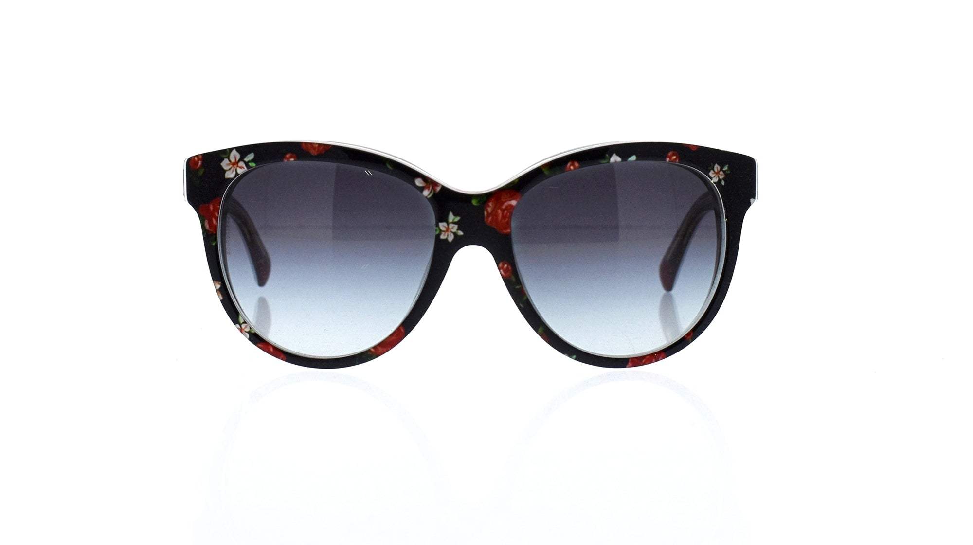 Dolce and Gabbana DG 4176 2986-8G - Rose Flowers ON Black-Grey Gradient by Dolce and Gabbana for Women - 49-15-125 mm Sunglasses