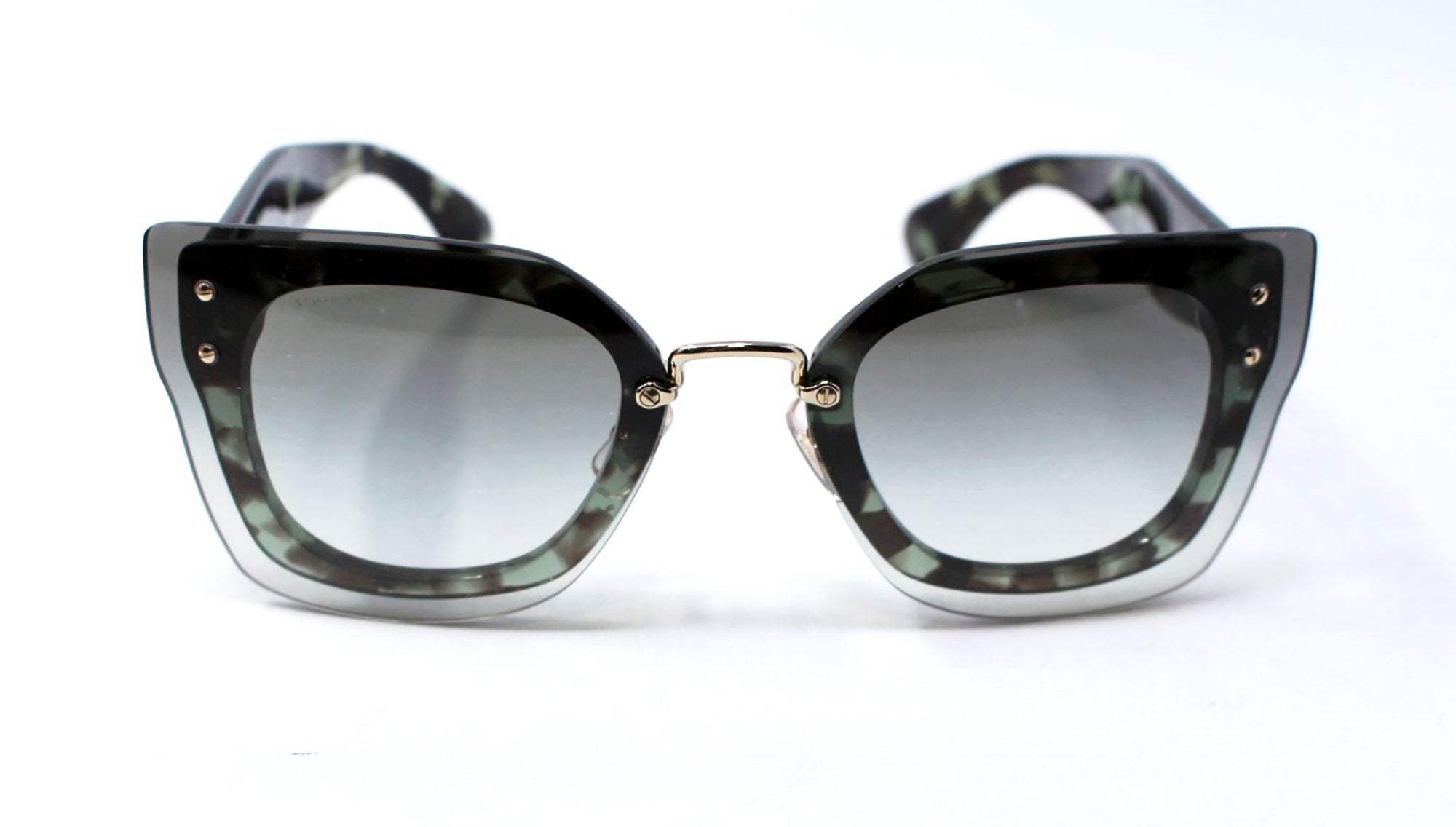Miu Miu MU 04R UAG-0AG-0A7 - Green Havana-Grey by Miu Miu for Women - 67-16-140 mm Sunglasses
