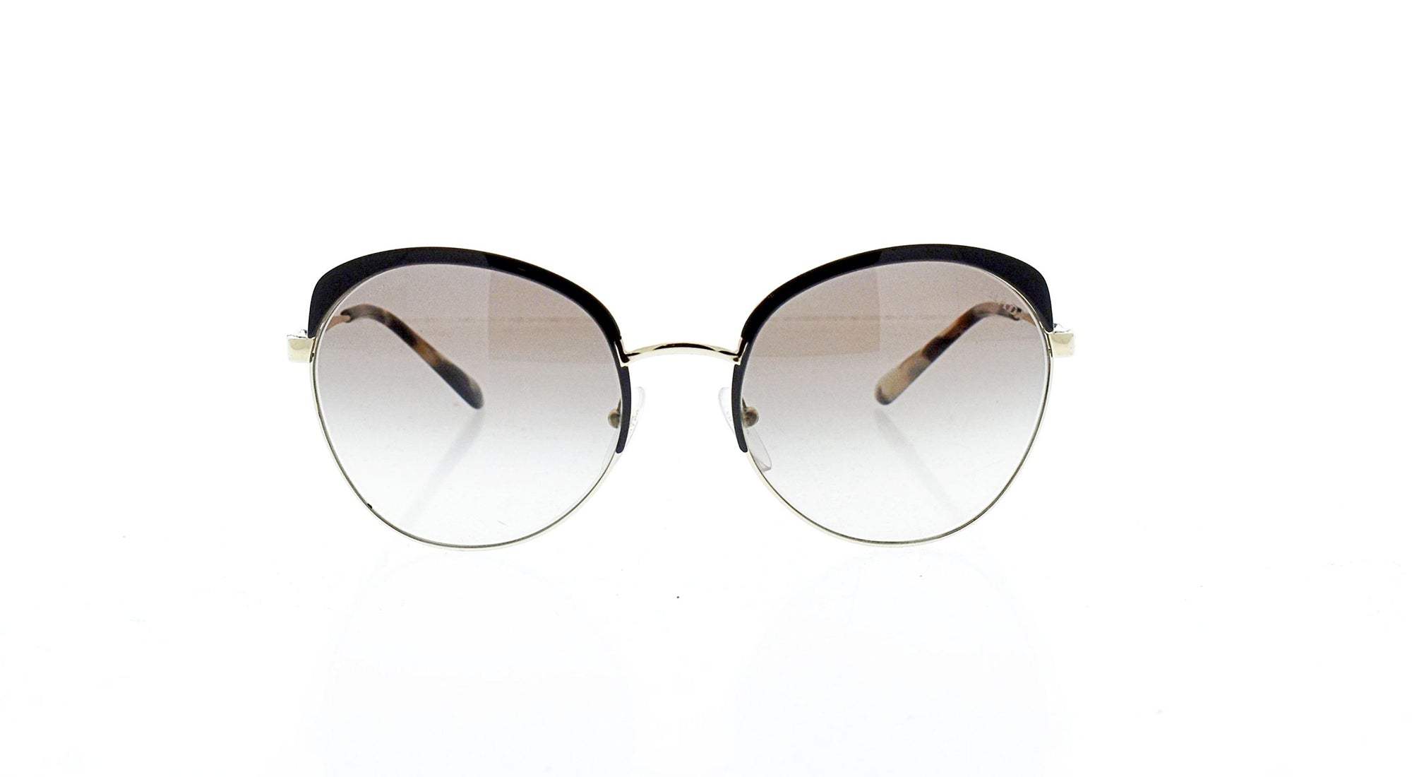 Prada SPR 54S QE3-0A7 - Black-Pale Gold-Grey Gradient by Prada for Women - 59-20-140 mm Sunglasses