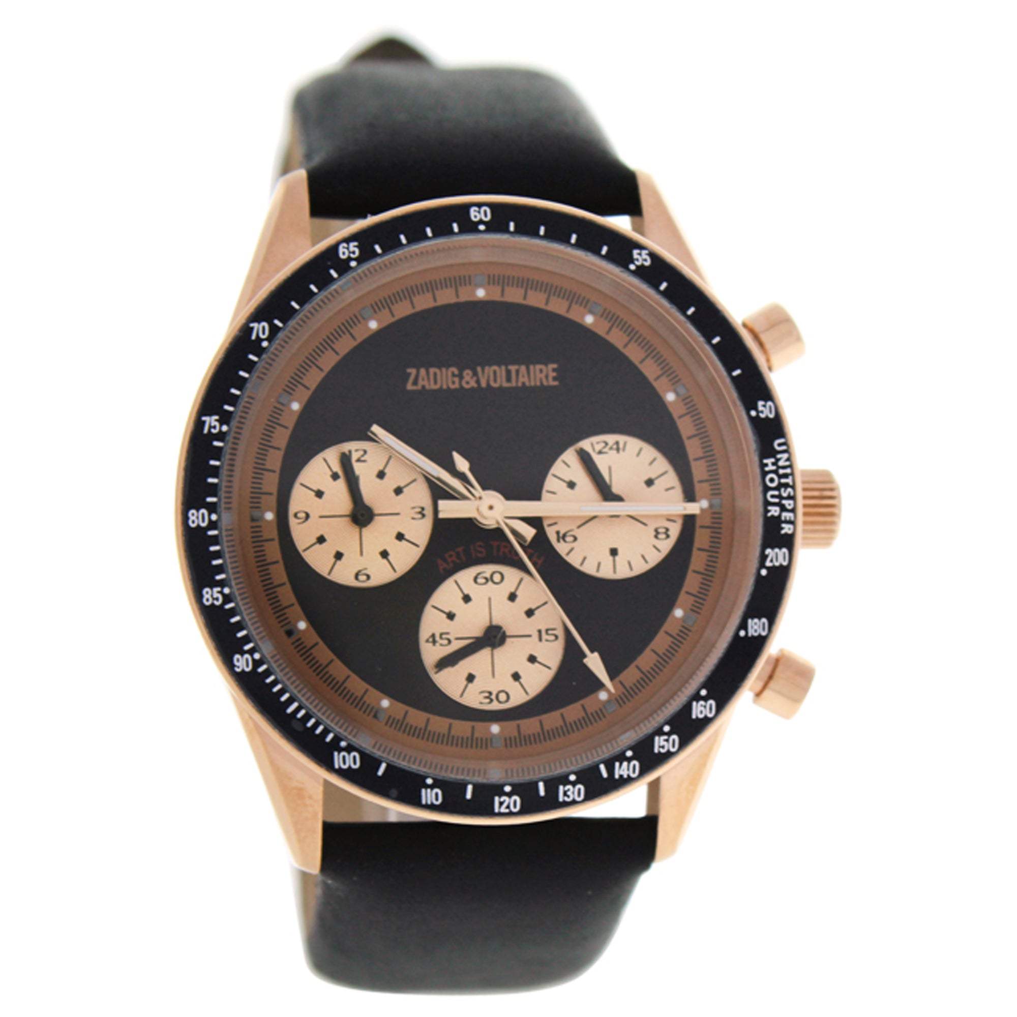 ZVM114 Master - Rose Gold/Black Leather Strap Watch by Zadig & Voltaire for Women - 1 Pc Watch