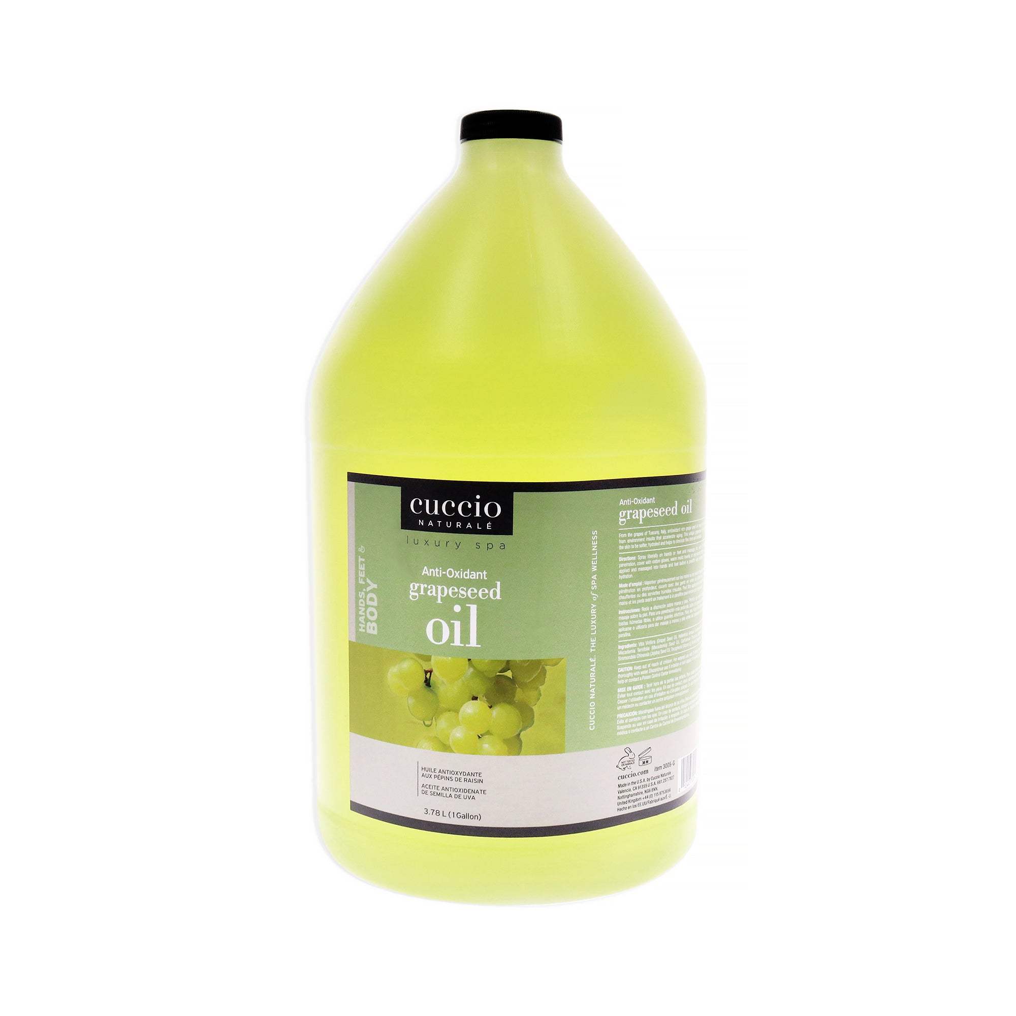 Luxury Spa Anti-Oxidant Oil - Grapeseed by Cuccio Naturale for Unisex - 1 Gallon Oil