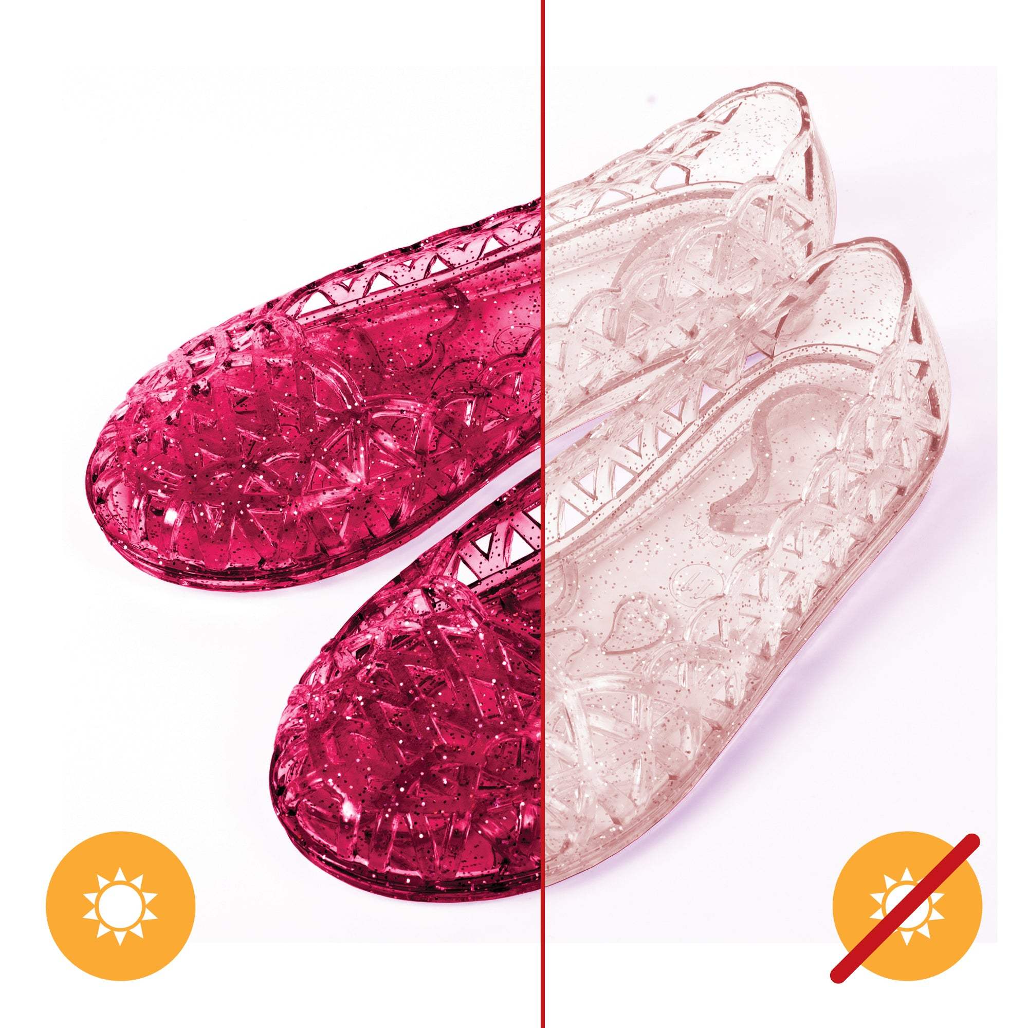 Heart Sole Girl Jellies Shoes - 9 Pink by DelSol for Kids - 1 Pair Shoes