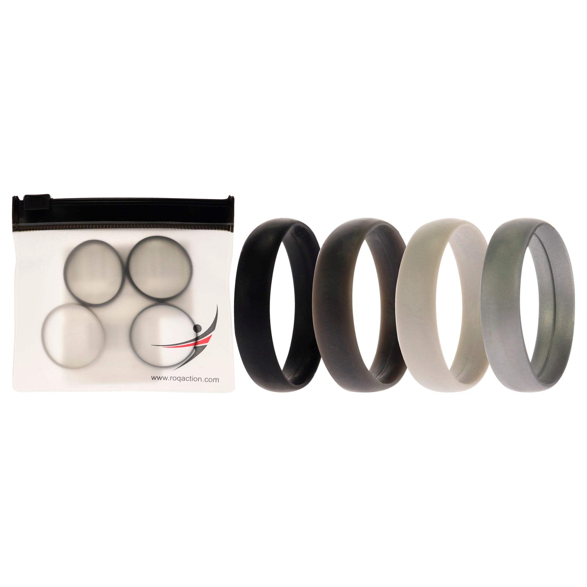 Silicone Wedding 6mm Smooth Ring by ROQ for Men - 13 mm Ring