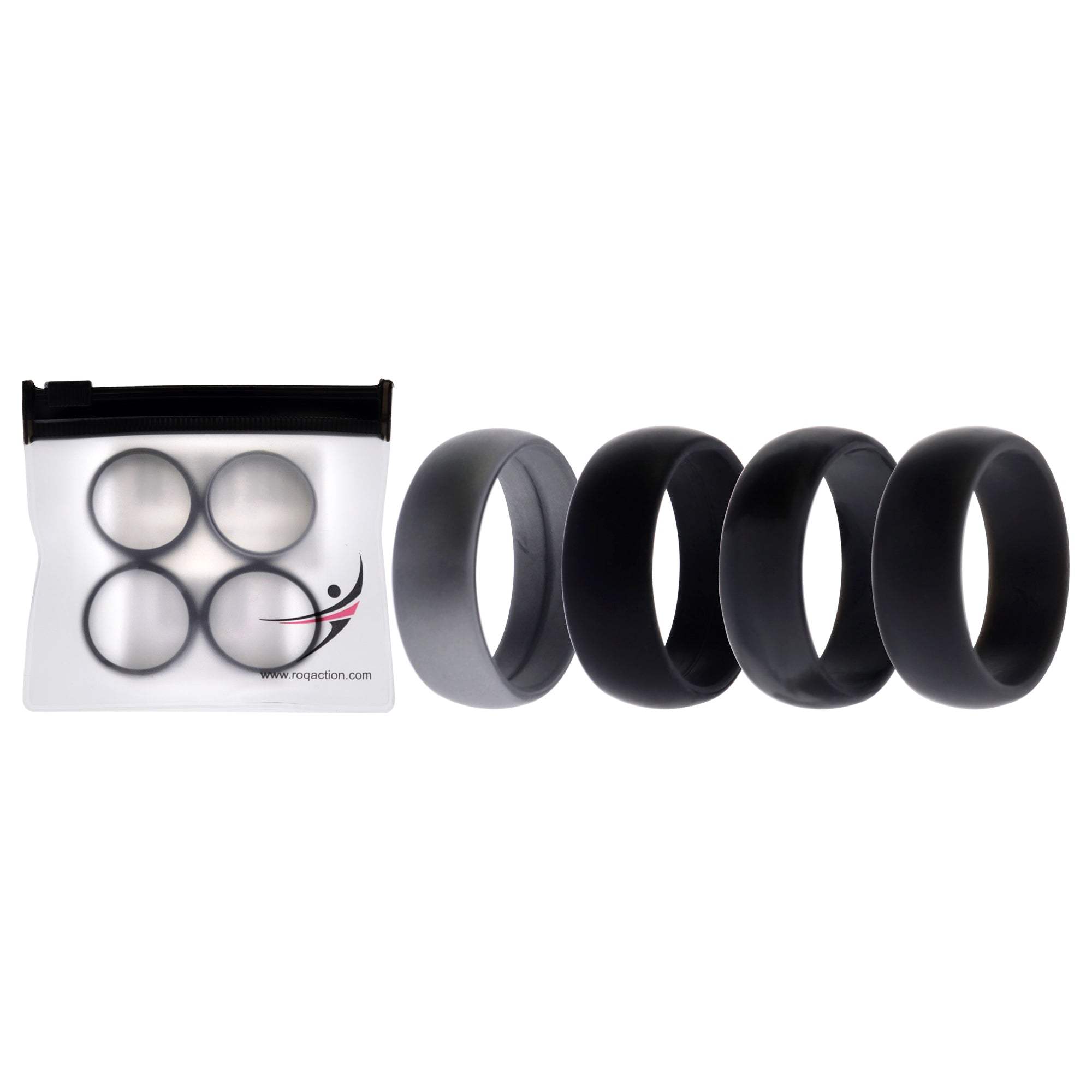 Silicone Wedding Ring - Black-Camo by ROQ for Men - 4 x 13 mm Ring