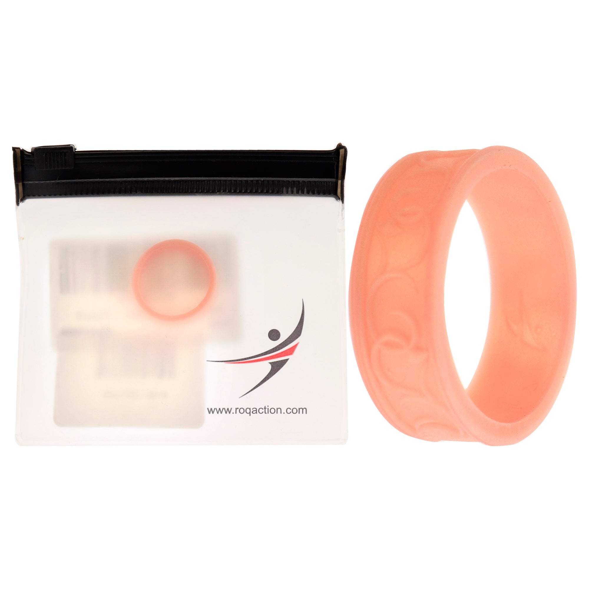 Silicone Wedding Flower Ring - Rose Gold by ROQ for Women - 8 mm Ring