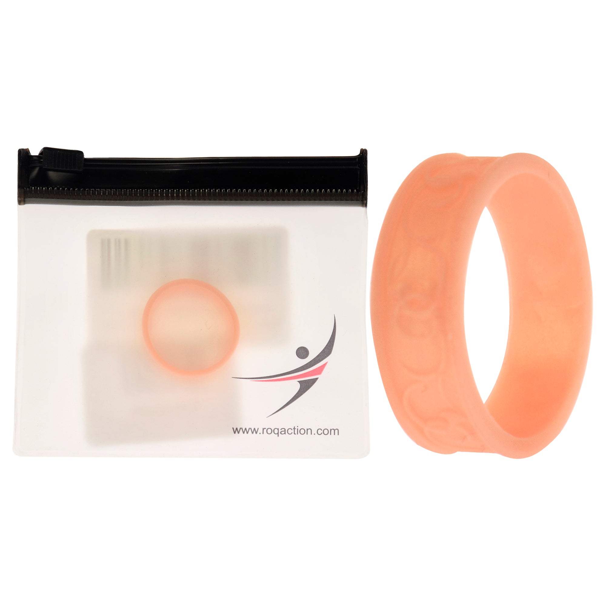 Silicone Wedding Flower Ring - Rose Gold by ROQ for Women - 11 mm Ring