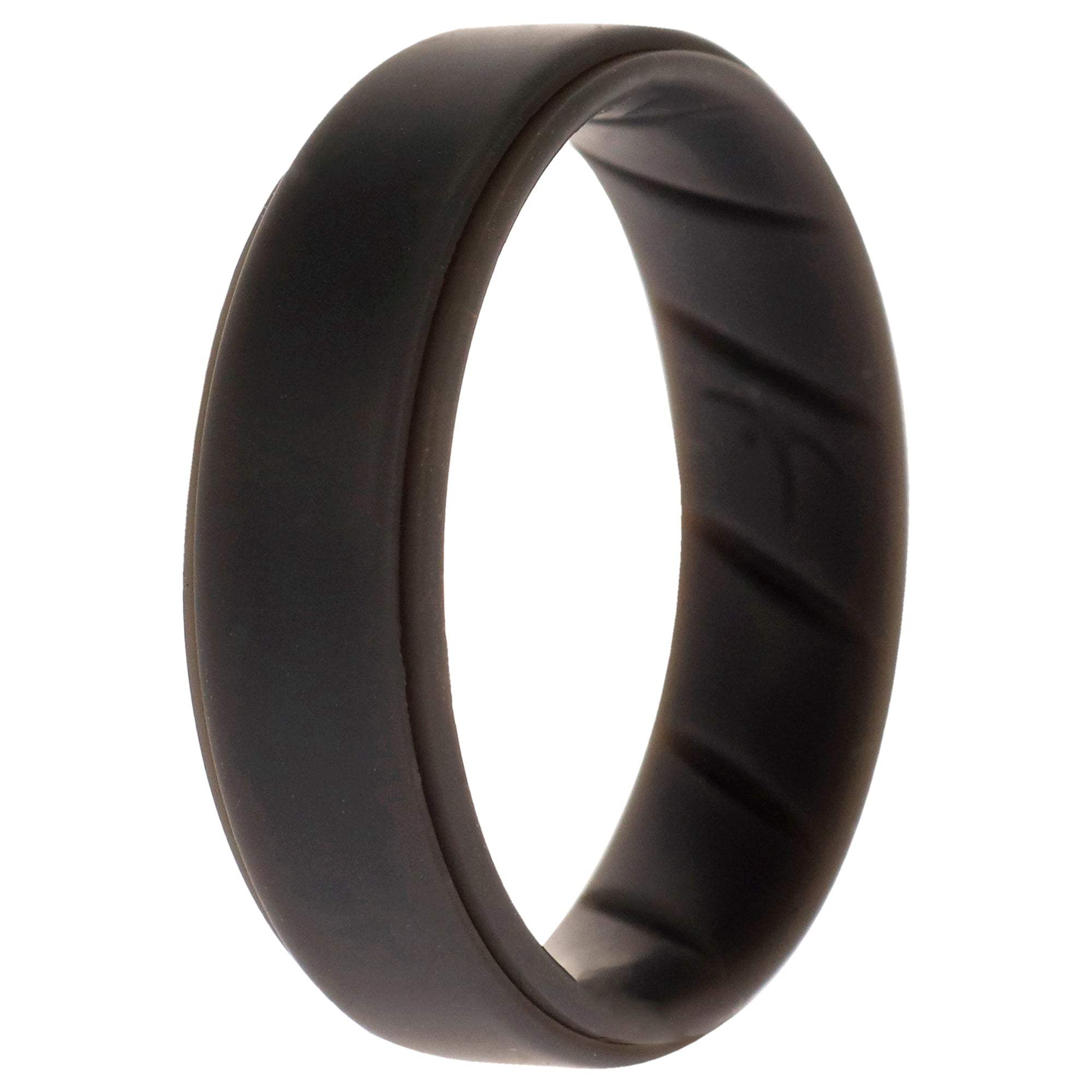 Silicone Wedding BR Step Ring Set - Basic-Grey by ROQ for Men - 16 mm Ring