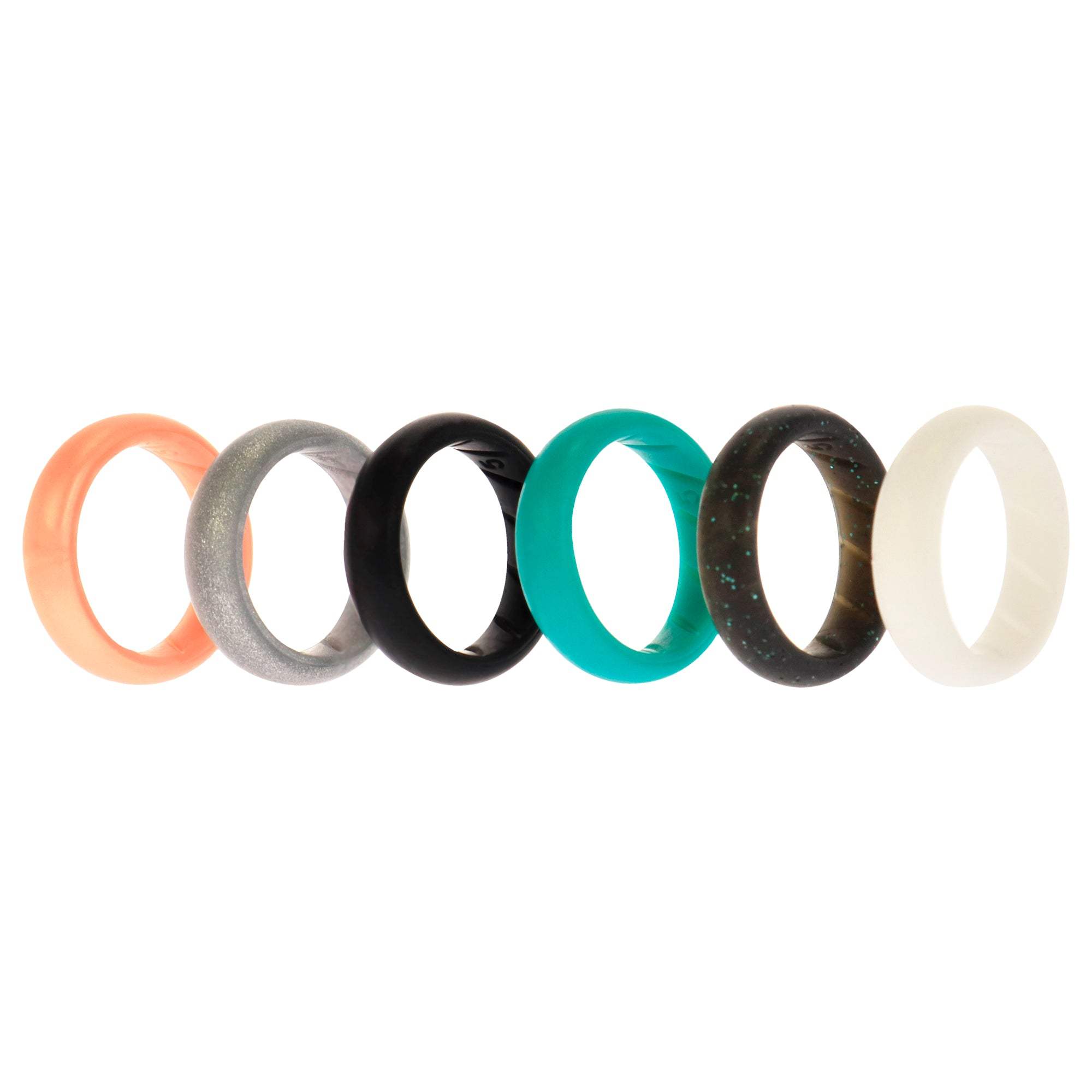 Silicone Wedding BR Solid Ring Set - Basic-Metal by ROQ for Women - 6 x 5 mm Ring