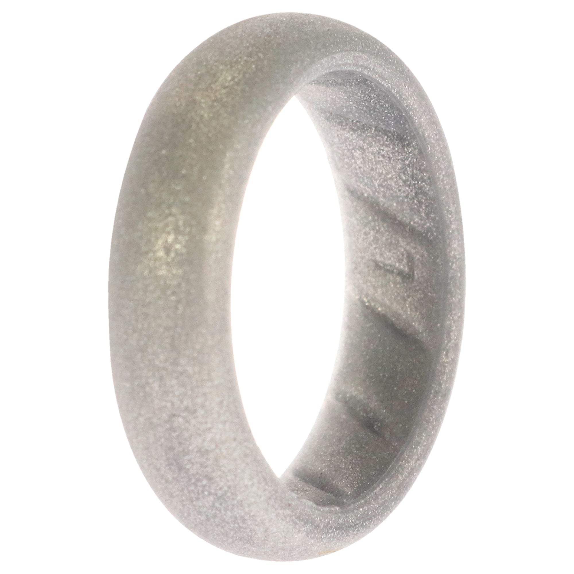 Silicone Wedding BR Solid Ring - Basic-Silver by ROQ for Women - 7 mm Ring