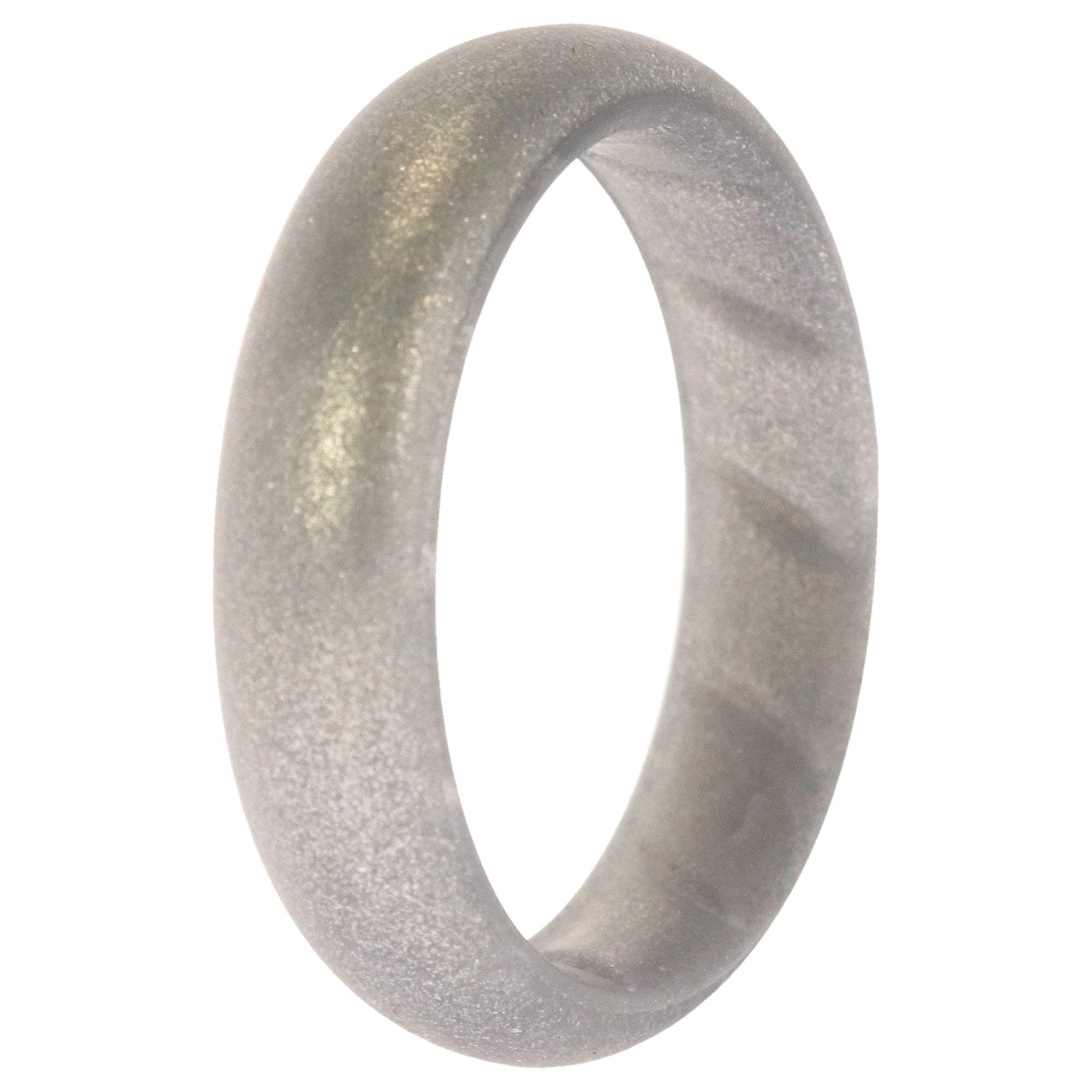Silicone Wedding BR Solid Ring - Basic-Silver by ROQ for Women - 10 mm Ring