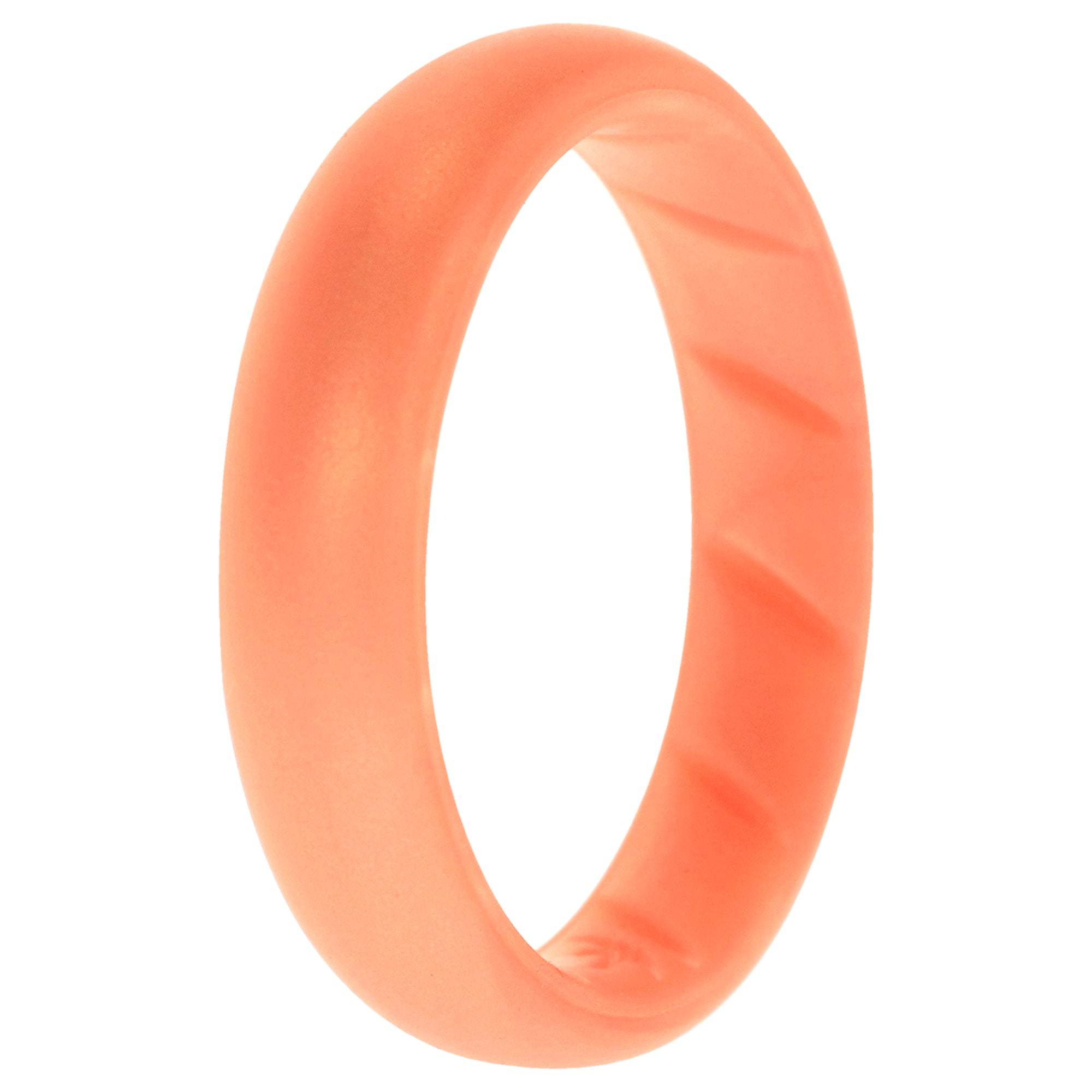 Silicone Wedding BR Solid Ring - Basic-Rose-Gold by ROQ for Women - 10 mm Ring